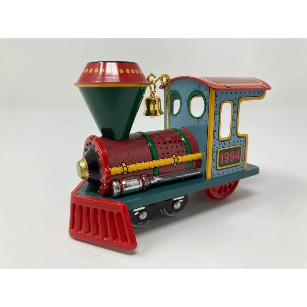 Hallmark Yuletide Central Ornament Multicolor Excellent 1994 Tin Train Dated